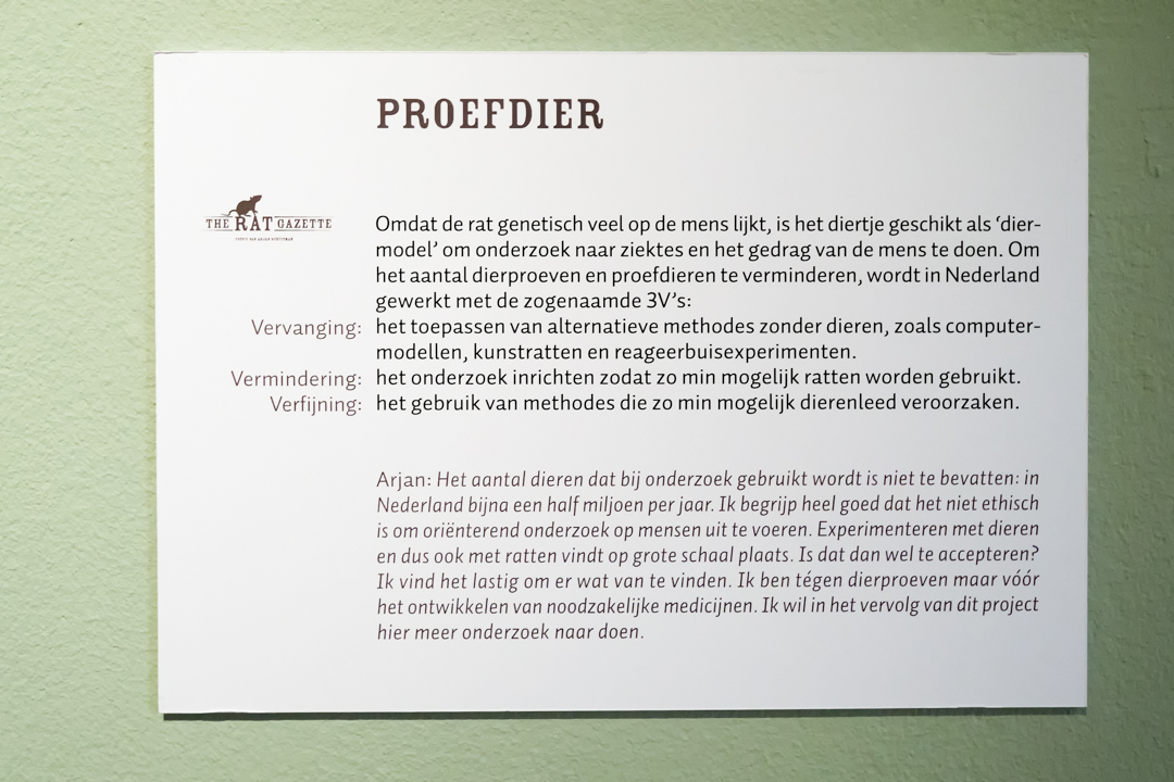 Tentoonstellingsbord proefdier